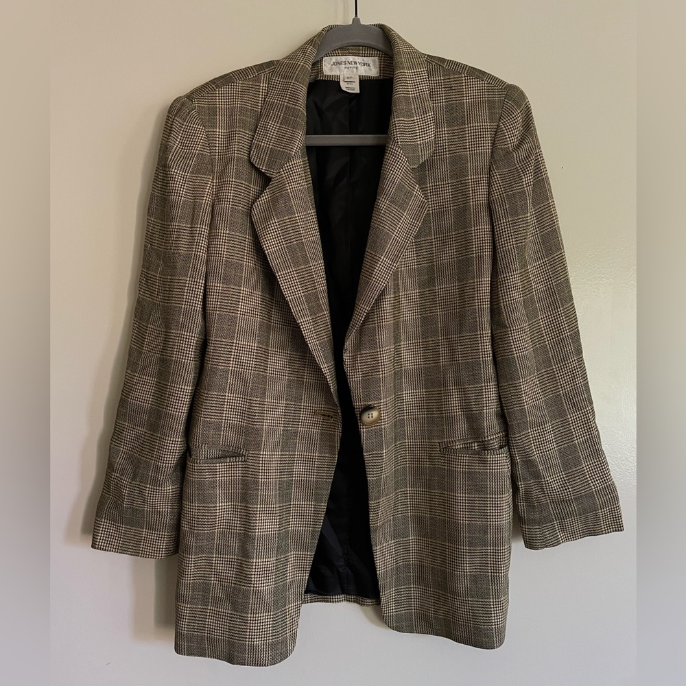 Vintage Jones New York Houndstooth Blazer